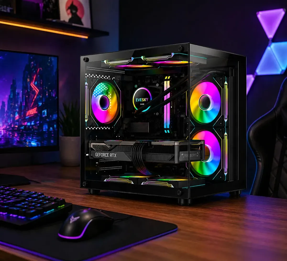 Hayom Aquário — Gabinete Gamer Panorâmico